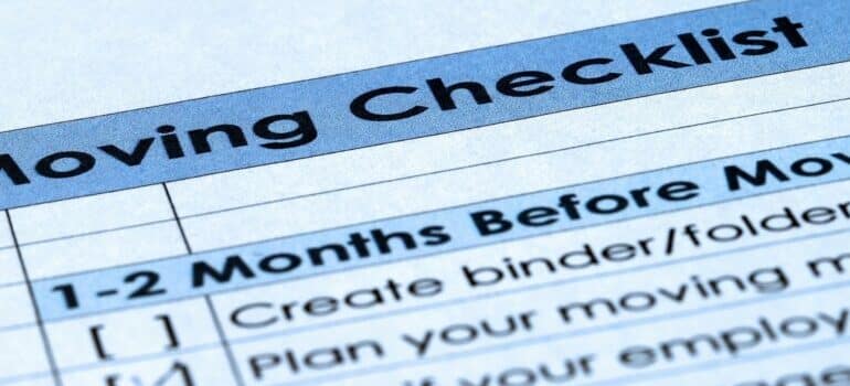 moving checklist