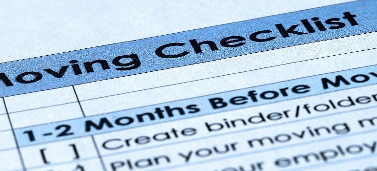 a moving checklist