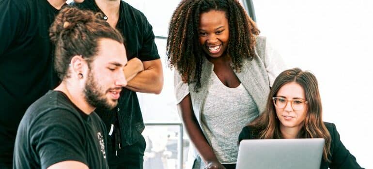 group of people working in the office