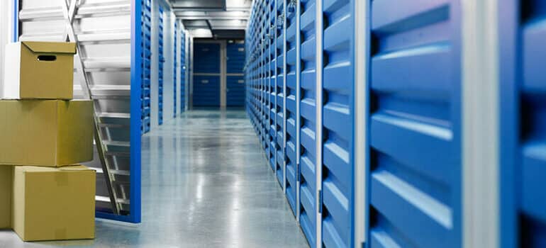 Inside a storage facility