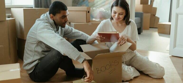 a couple, packing for storage South Austin