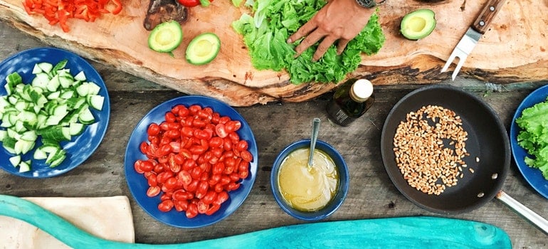 Fresh food on the table