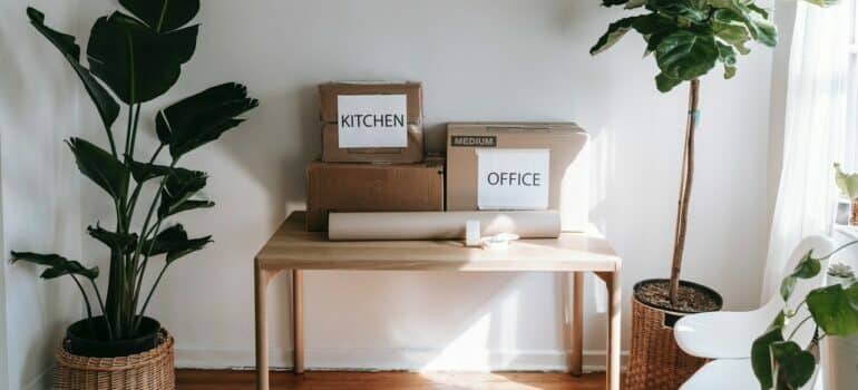 boxes after packing and following summer storage tips