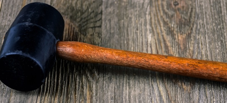 a rubber mallet