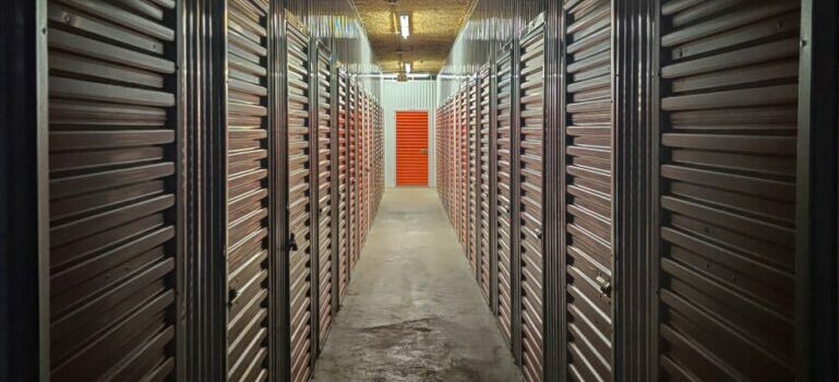 storage facility with closed doors