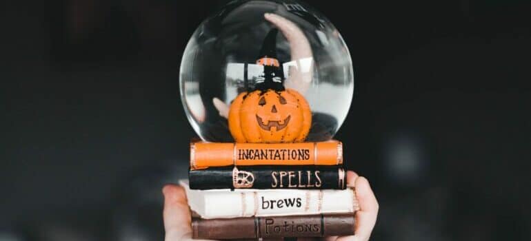 Glass ball decoration for Halloween