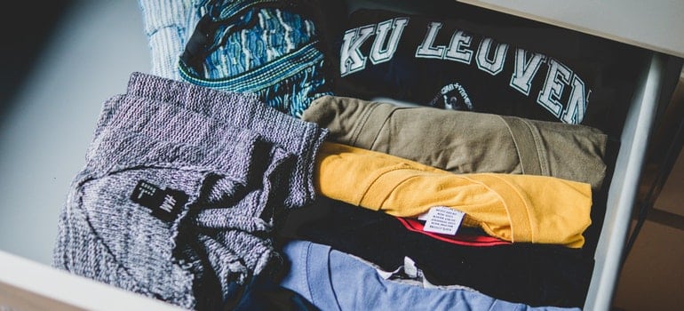 drawer with belongings