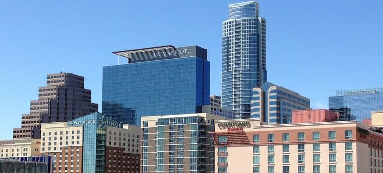 a skyline of Austin, Texas