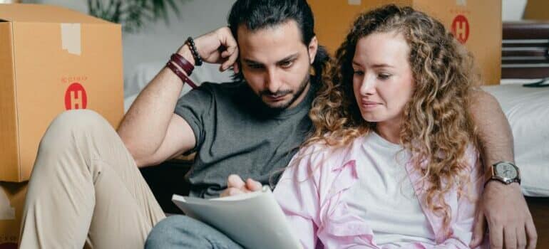 couple looking for ways to reward movers for a job well done