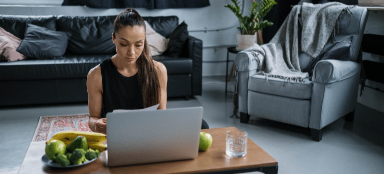 a woman trying to find movers for moving antique furniture