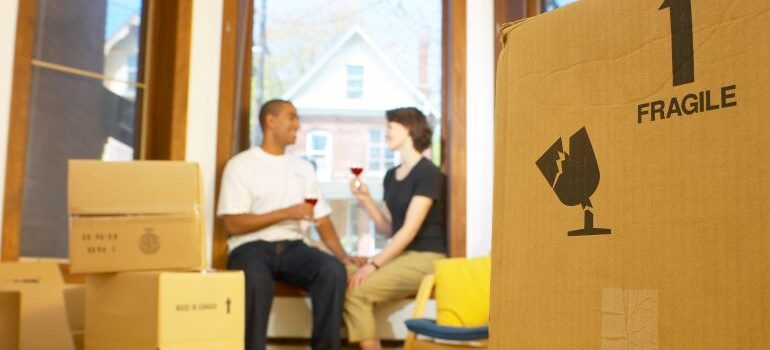 couple in a new house