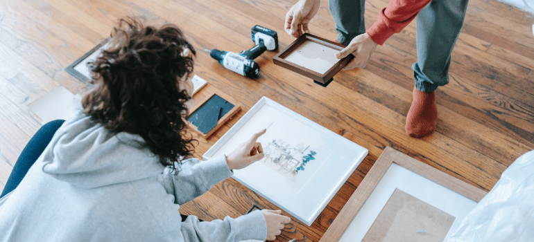 People packing for moving