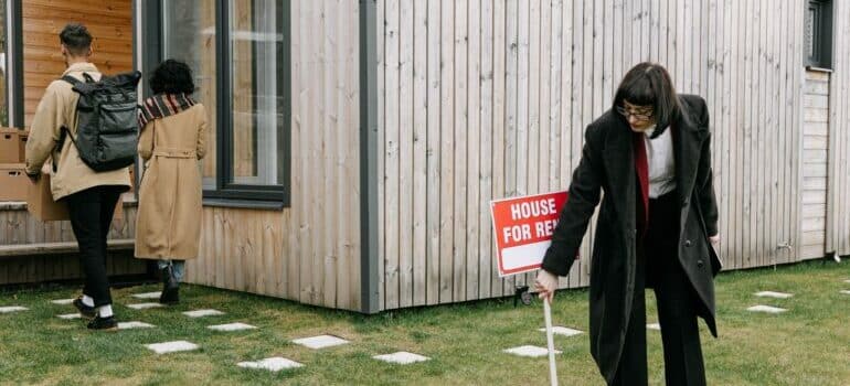 couple moving in a new house
