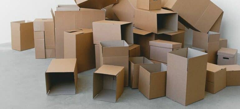 Leftover boxes after moving office