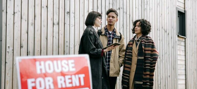 Couple renting a house