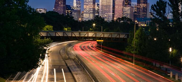 A road near a big city
