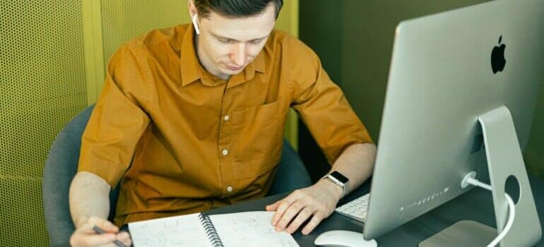 One of the ways to use a storage is to make an office 