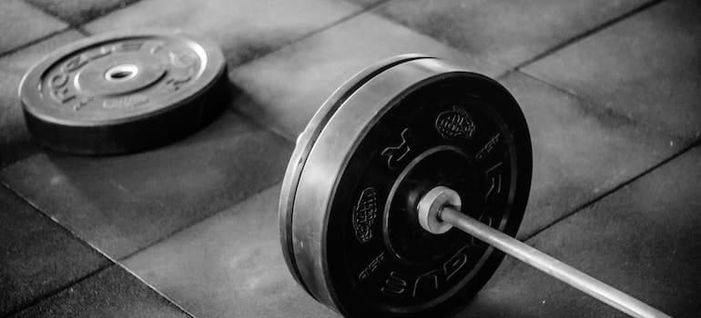 Black Adjustable Dumbbell in your gym you created to use extra space in your garage after renting storage.