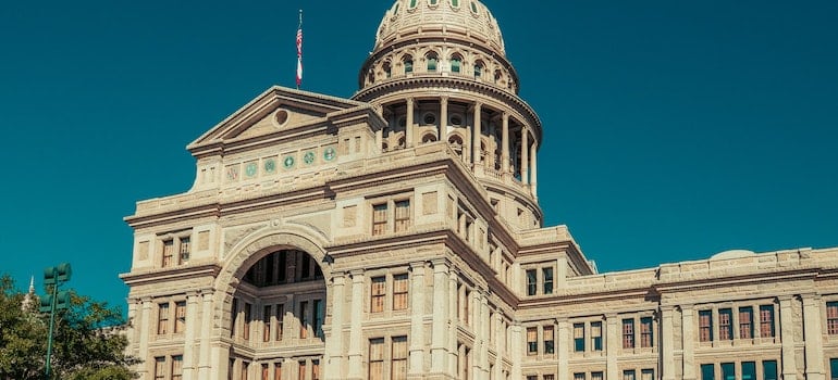 Texas capitol under blue sky