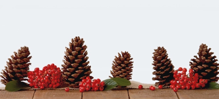 Christmas decor on the table