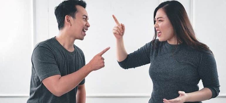 A couple is arguing.