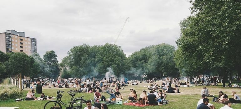 Picnic on the grass.