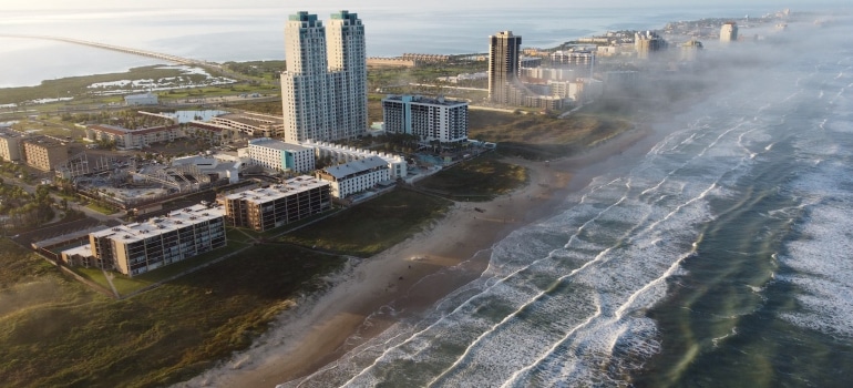 Bird's eye view of South Padre Island