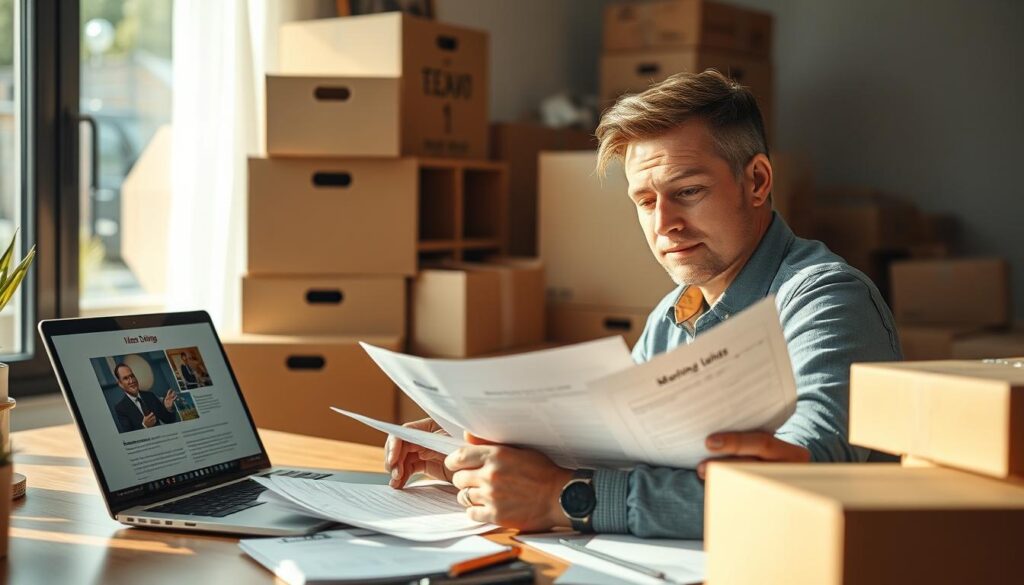 Hiring a moving company process Hiring a moving company process