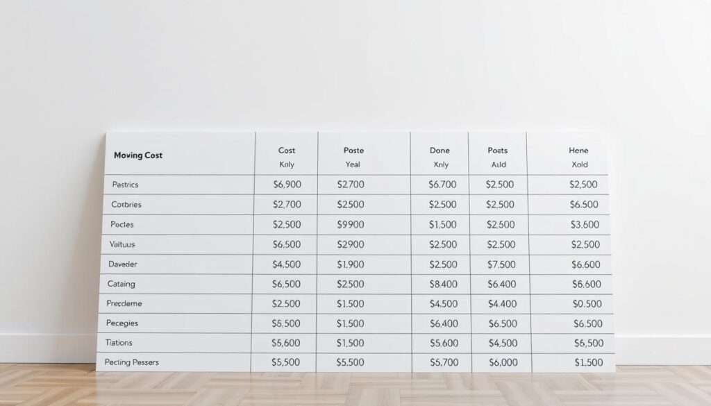 cost overview of moving services