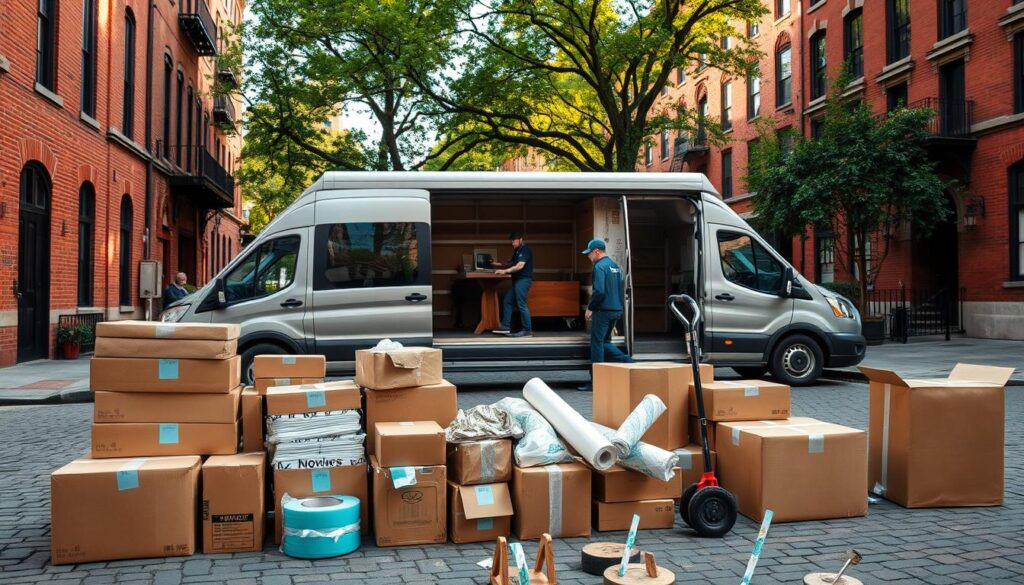 moving supplies and packing equipment