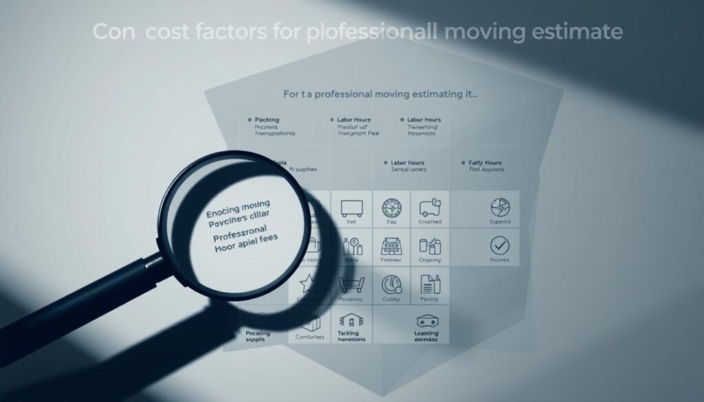 cost factors for moving estimate