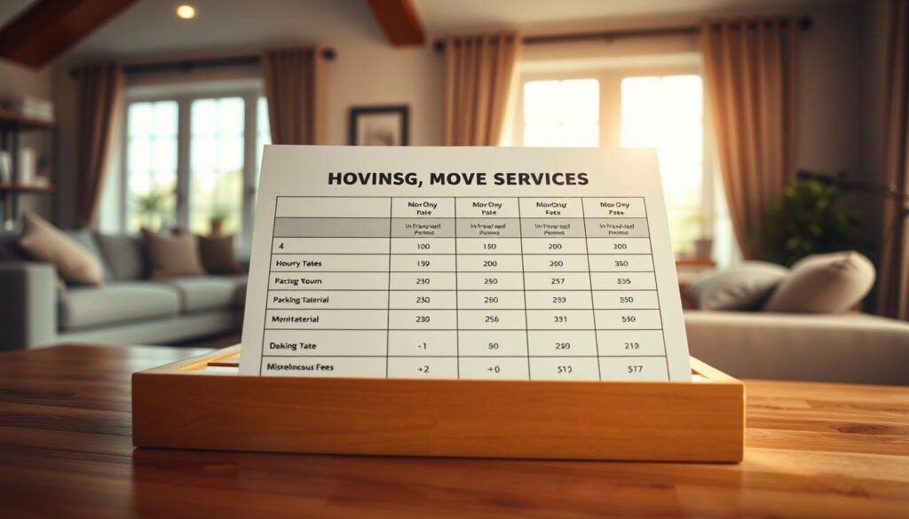 in-home moving services pricing
