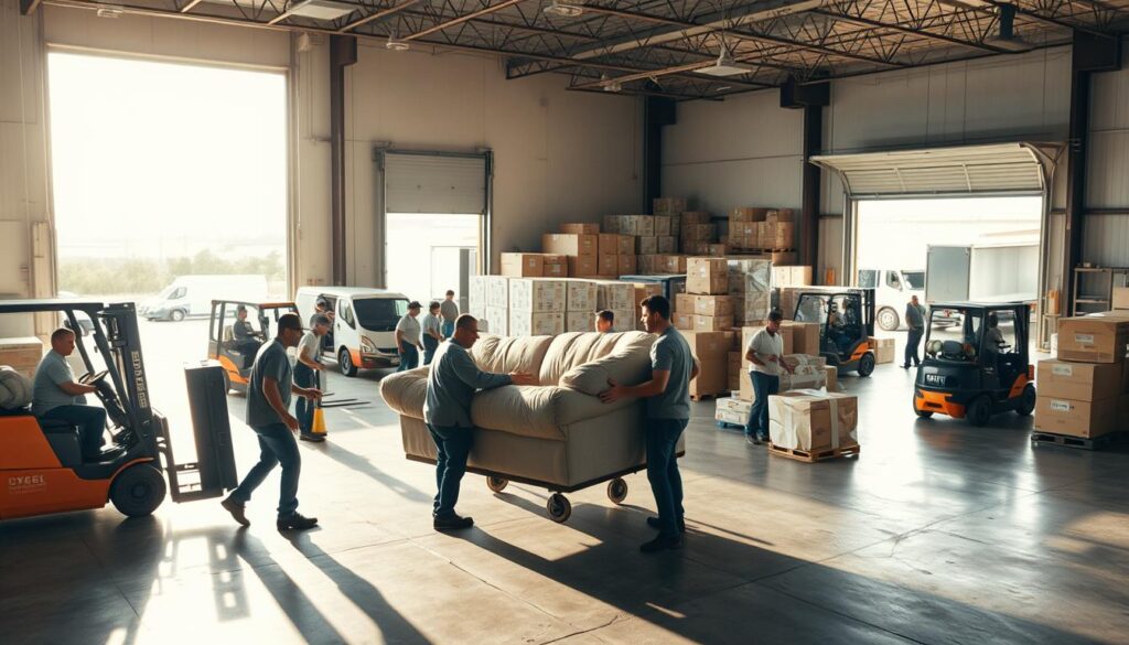 loading and unloading moving services