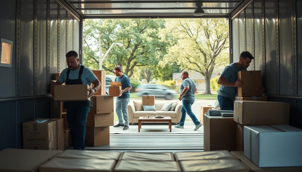 loading process on moving day