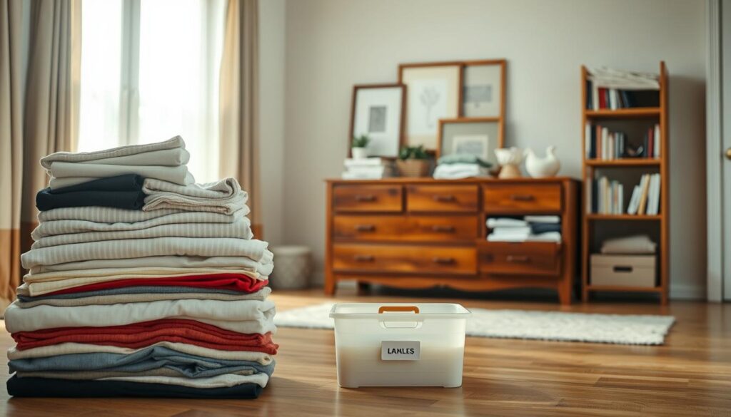 organizing belongings