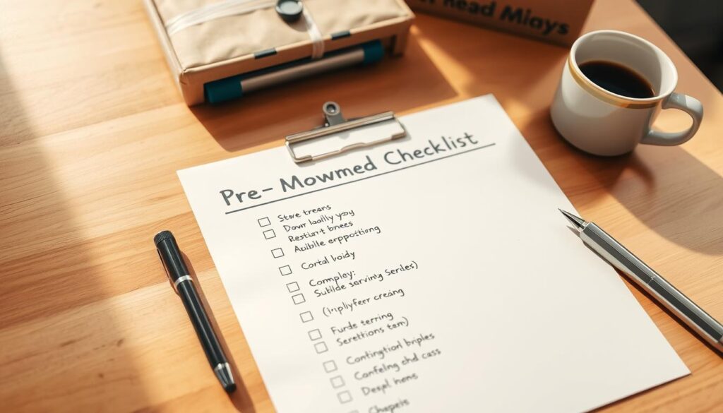 pre-move checklist pre-move checklist