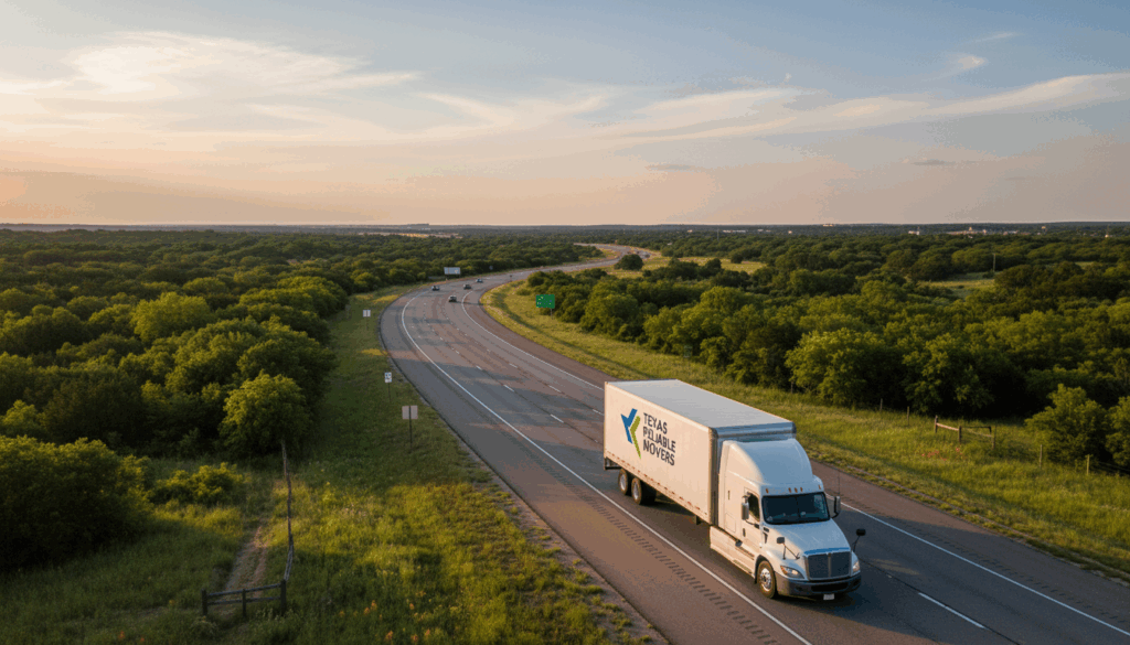 Austin to Irving moving route