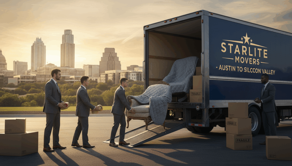long distance movers austin to menlo park ca